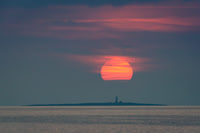 Lady Isle at sunset.