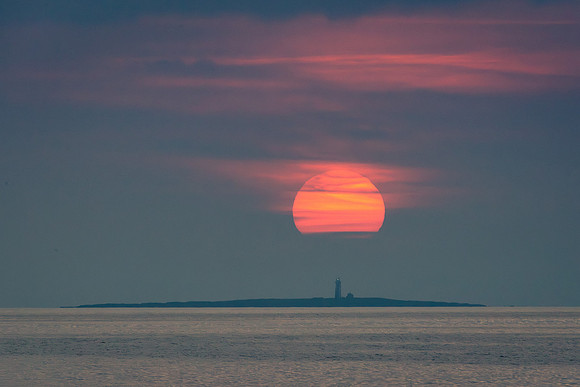 Lady Isle at sunset.