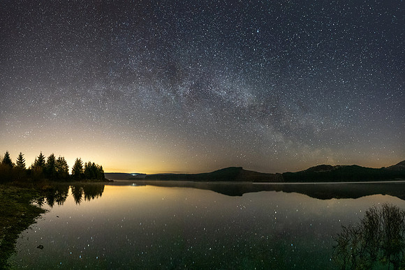 Milky Way Arc and refection at Loch Doon