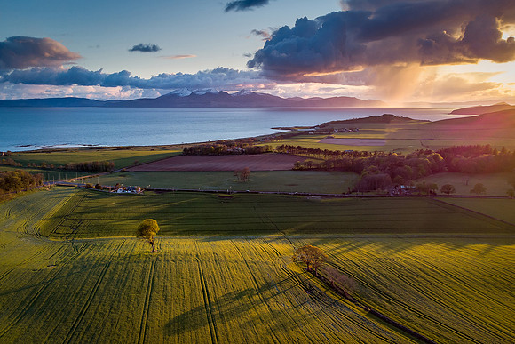Winter showers in  Ayrshire and Arran.