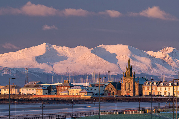 Ardrossan South Beach and Arran