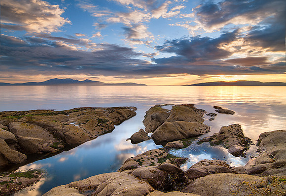 Little Cumbrae and Arran from Portencross
