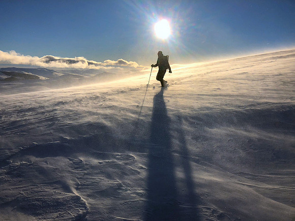 Winter walker of Shiehallion