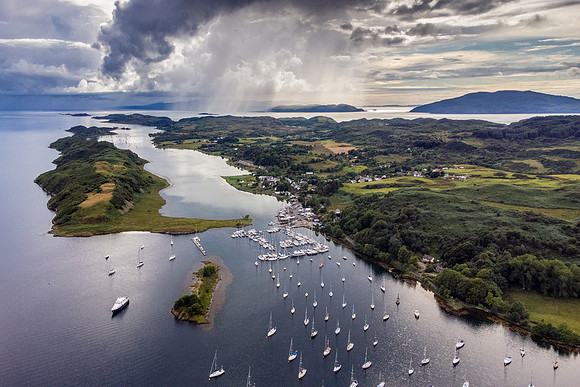 Ardrfern looking down Loch Craignish to the Dorus Mor.