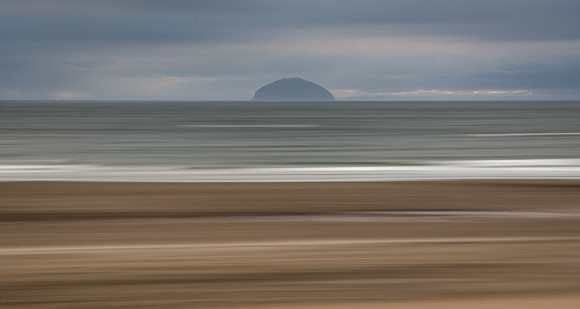 Ailsa Craig from Girvan Beach.