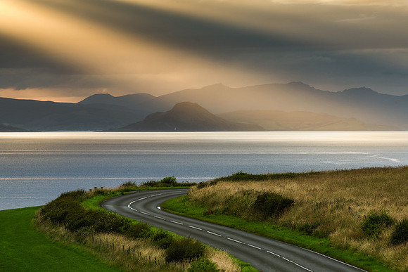 Rays over Holy Isle and Arran