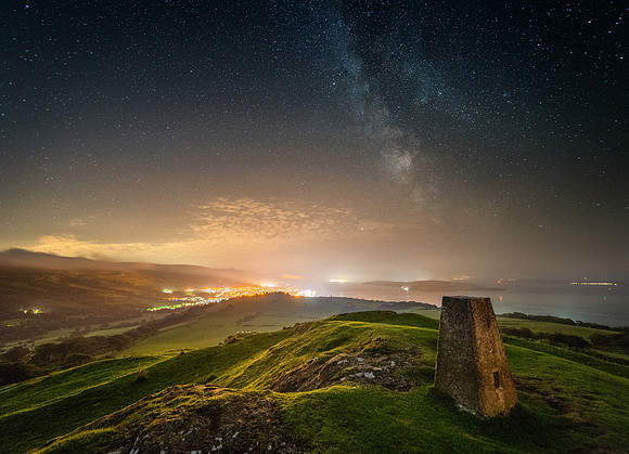 The Night sky over Largs from knock Hill